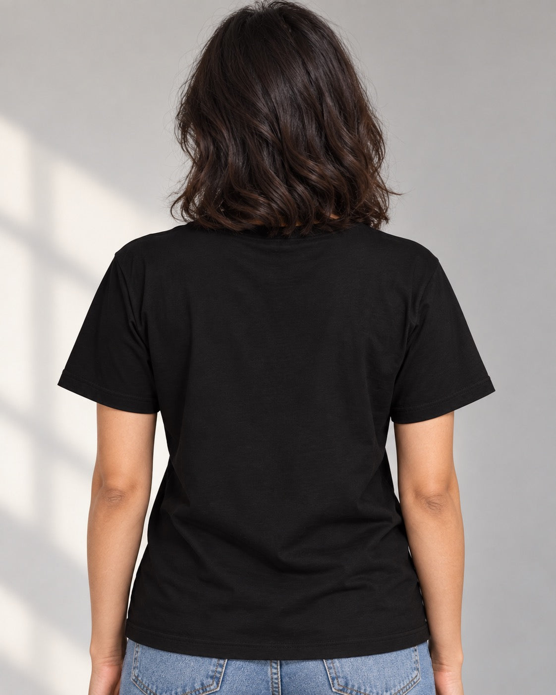 Random Gravity Checks Cycling Unisex T-Shirt, on-model plain back