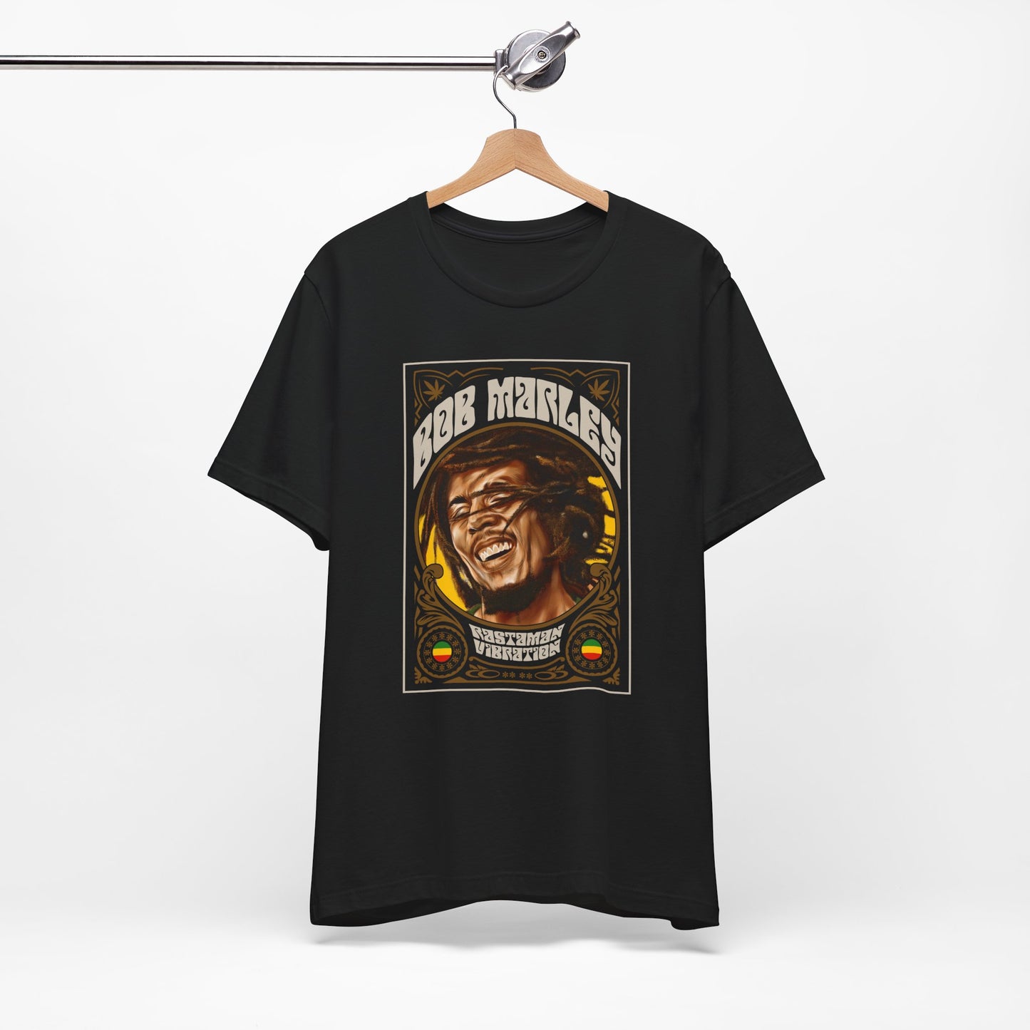 Rastaman Vibration Tee — worn on model