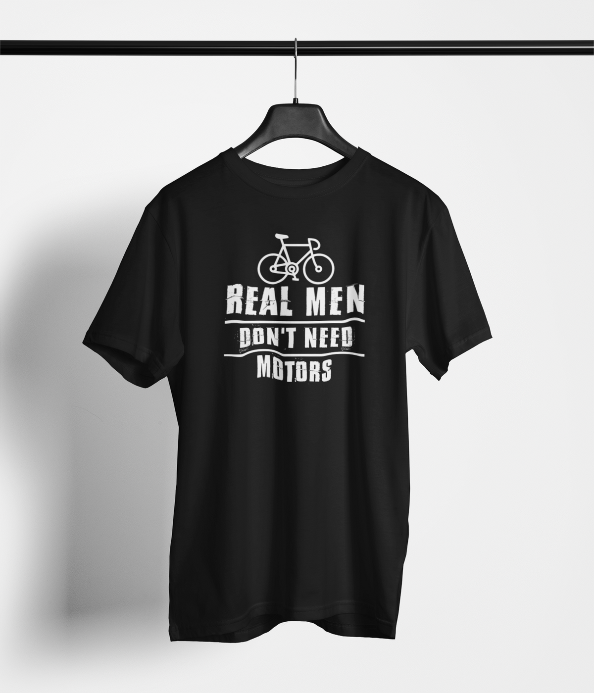 Real Men Don't Need Motors Unisex Cycling T-Shirt — main product image