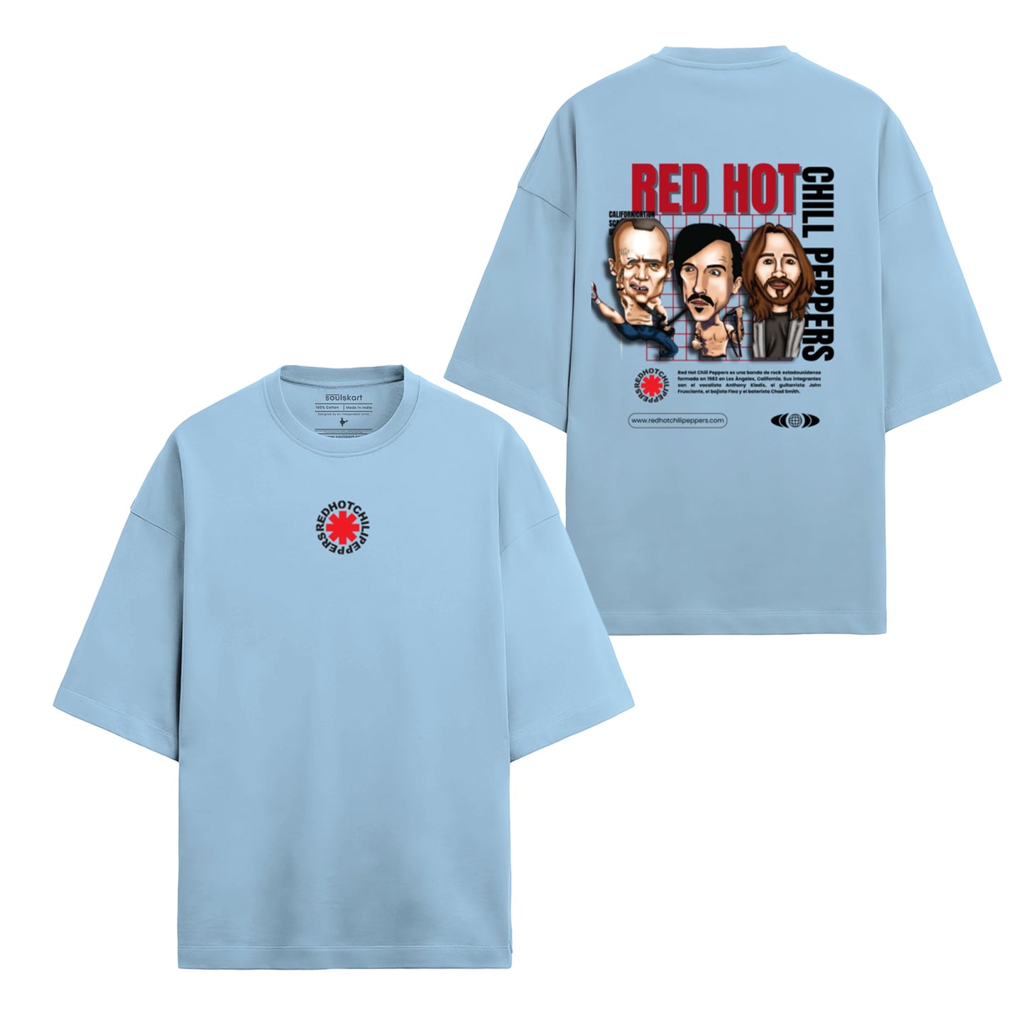 Red Hot Chili Peppers Slouch Oversized T-Shirt - Main Product Image