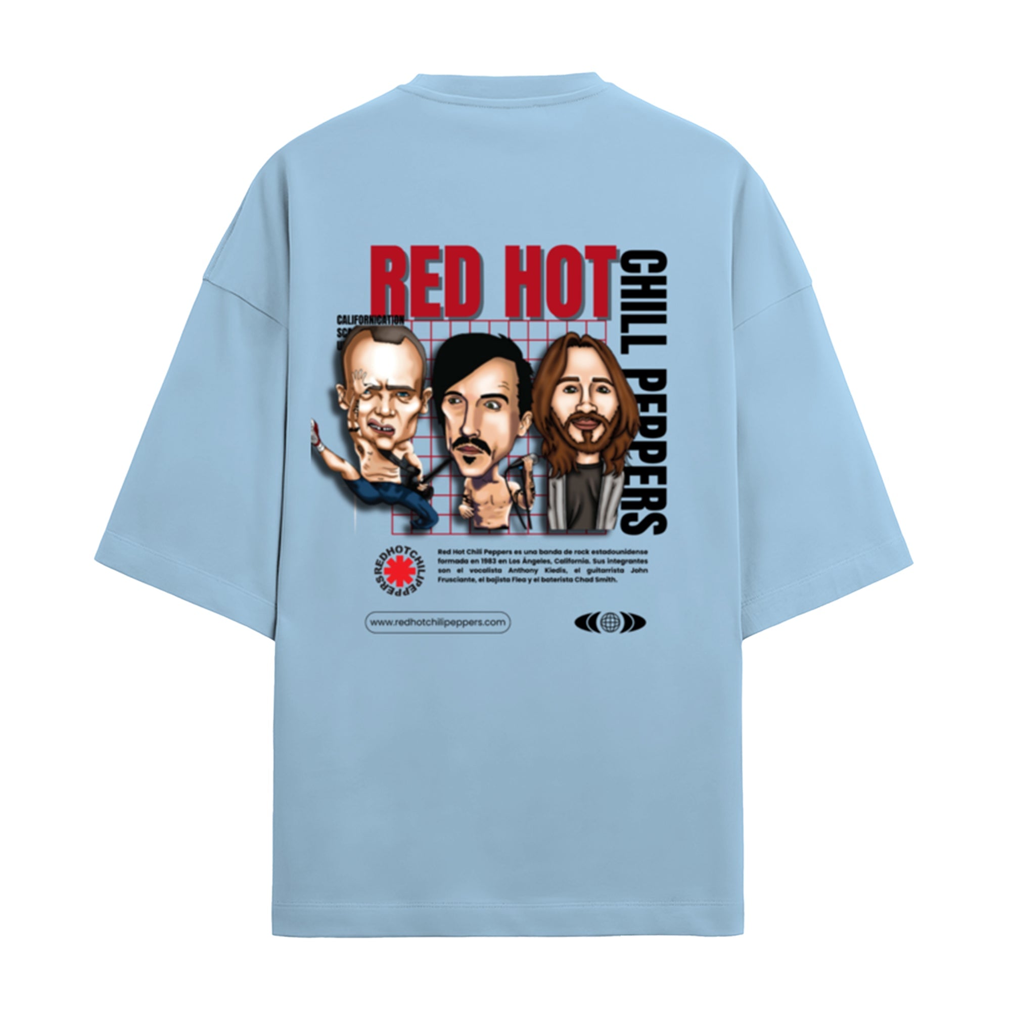 Red Hot Chili Peppers Slouch Oversized T-Shirt - Back View