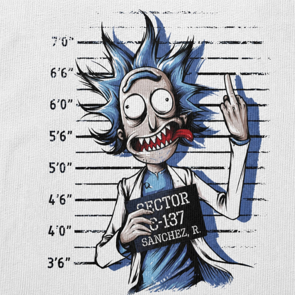 Rick-tastic Adventure Tee — print detail close-up