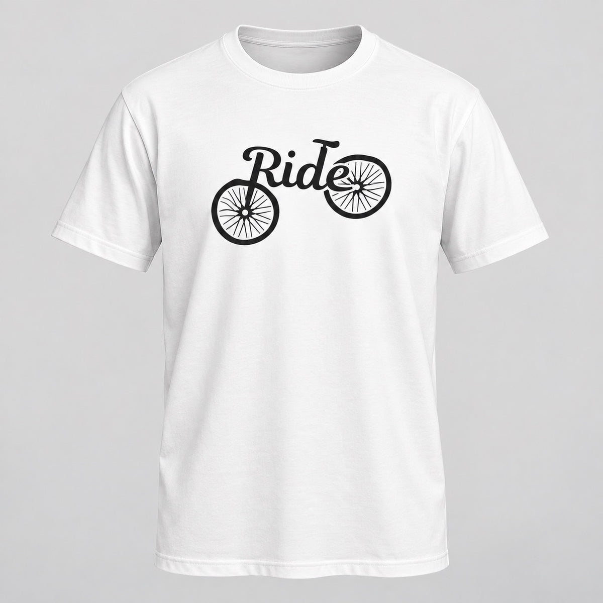 Ride Cycling Unisex Printed T-Shirt, ghost mannequin front
