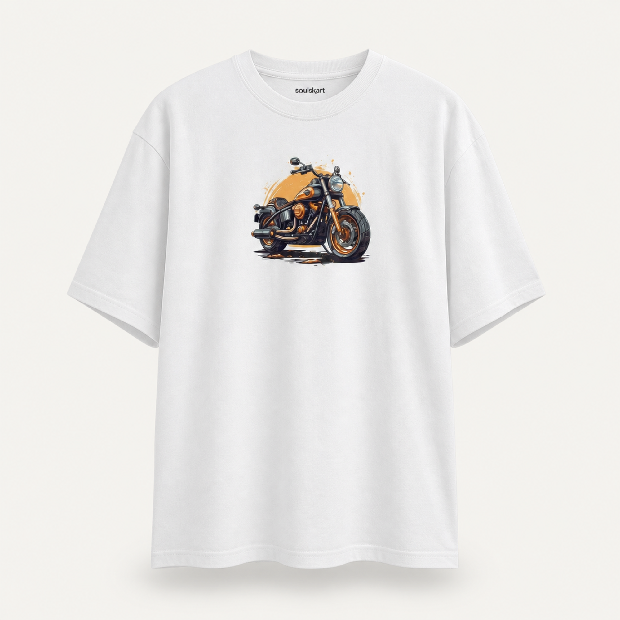 Ride in Style: Beer and Motorcycle Oversized T-Shirt