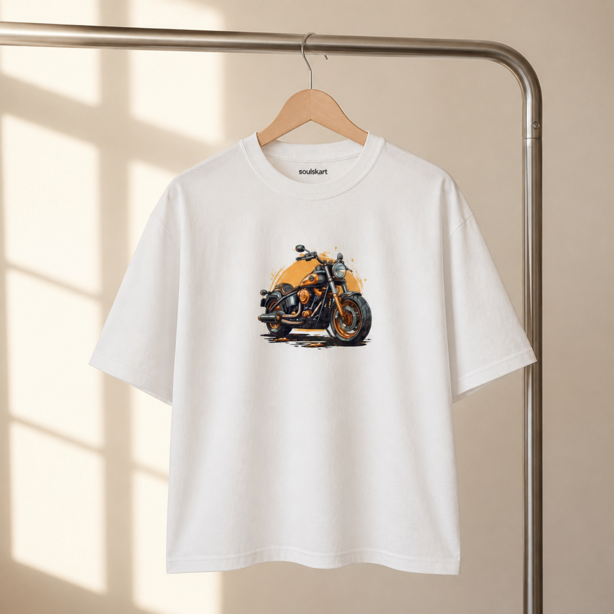 Ride in Style: Beer and Motorcycle Oversized T-Shirt