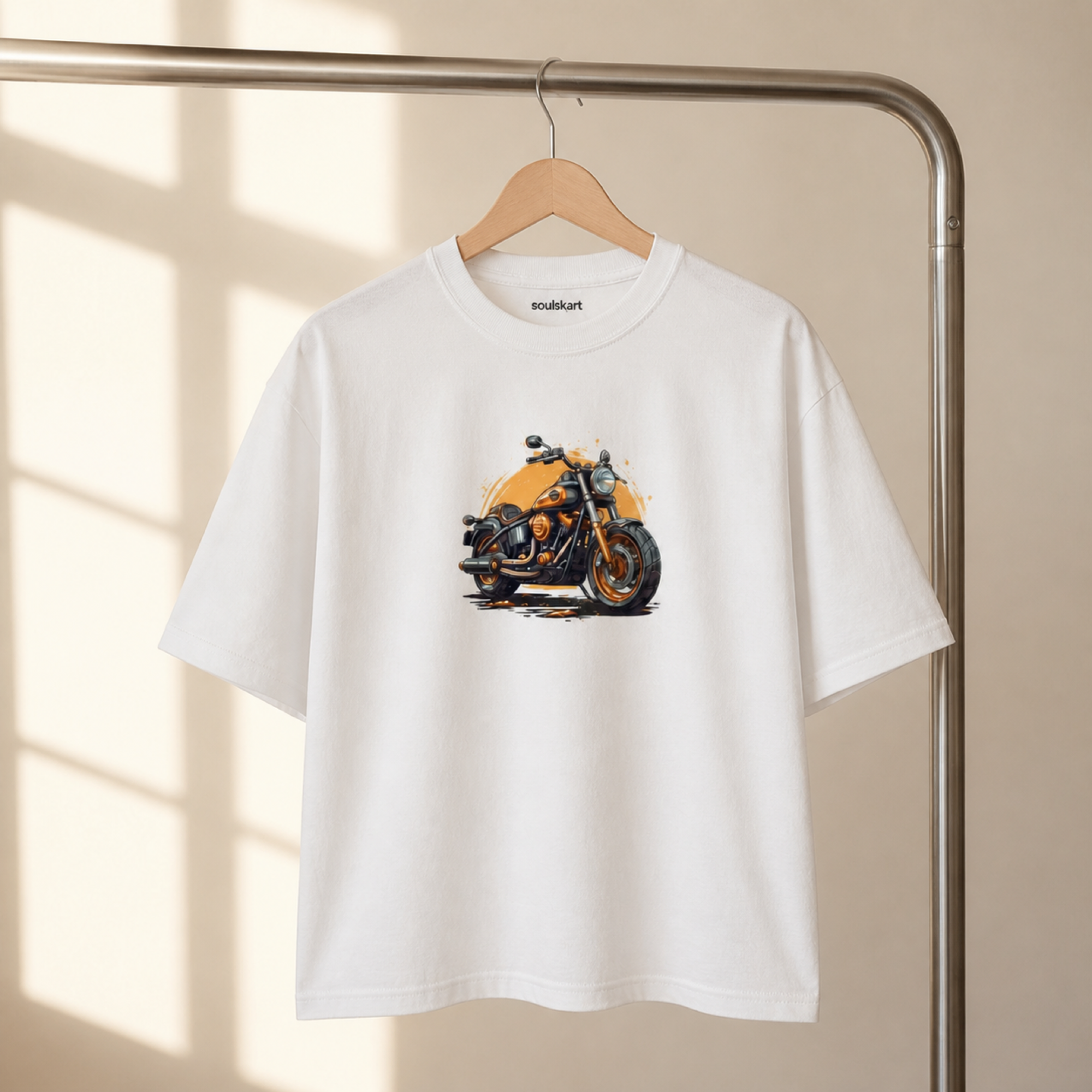 Ride in Style: Beer and Motorcycle Oversized T-Shirt