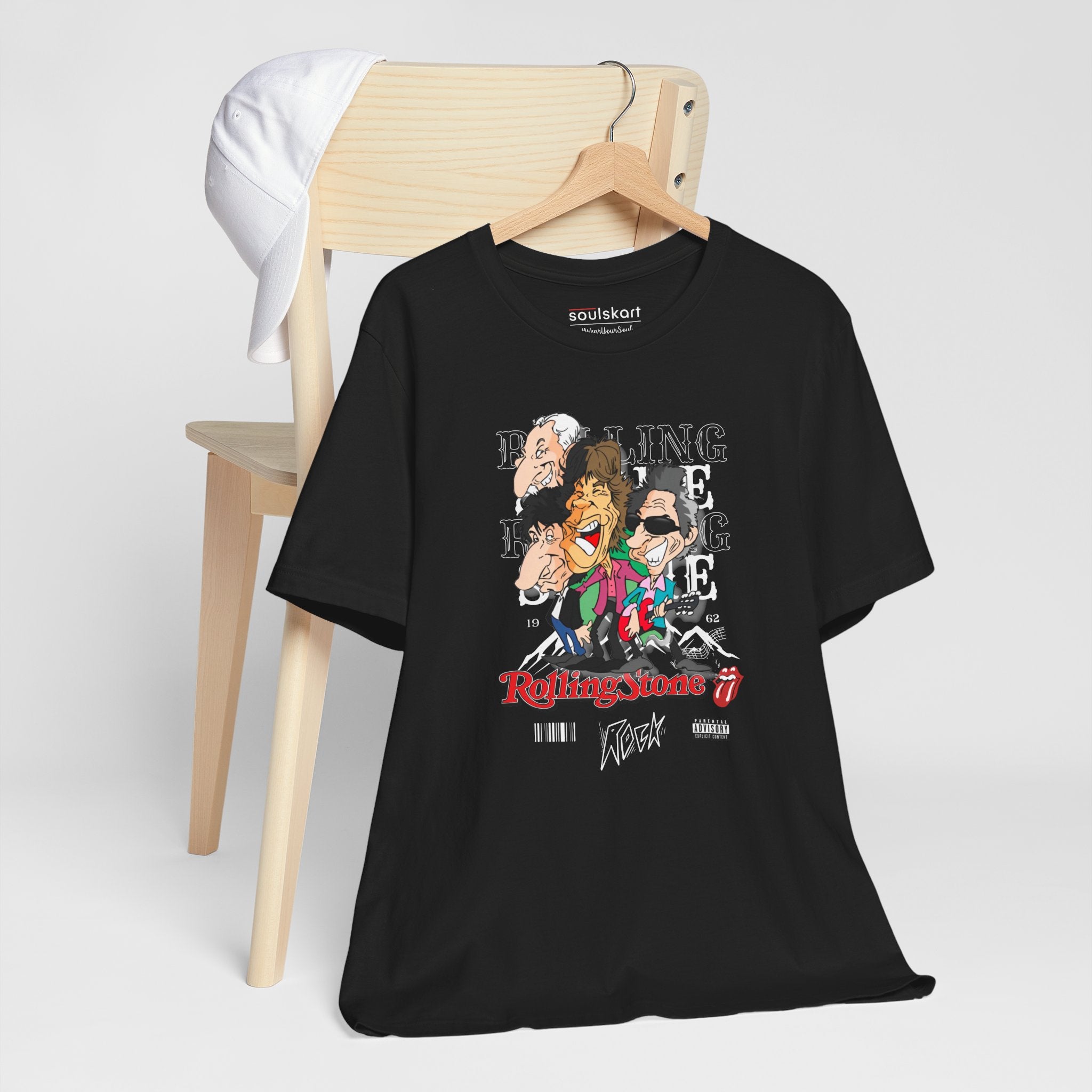 Rolling Stones Band Print T-Shirt — detail shot