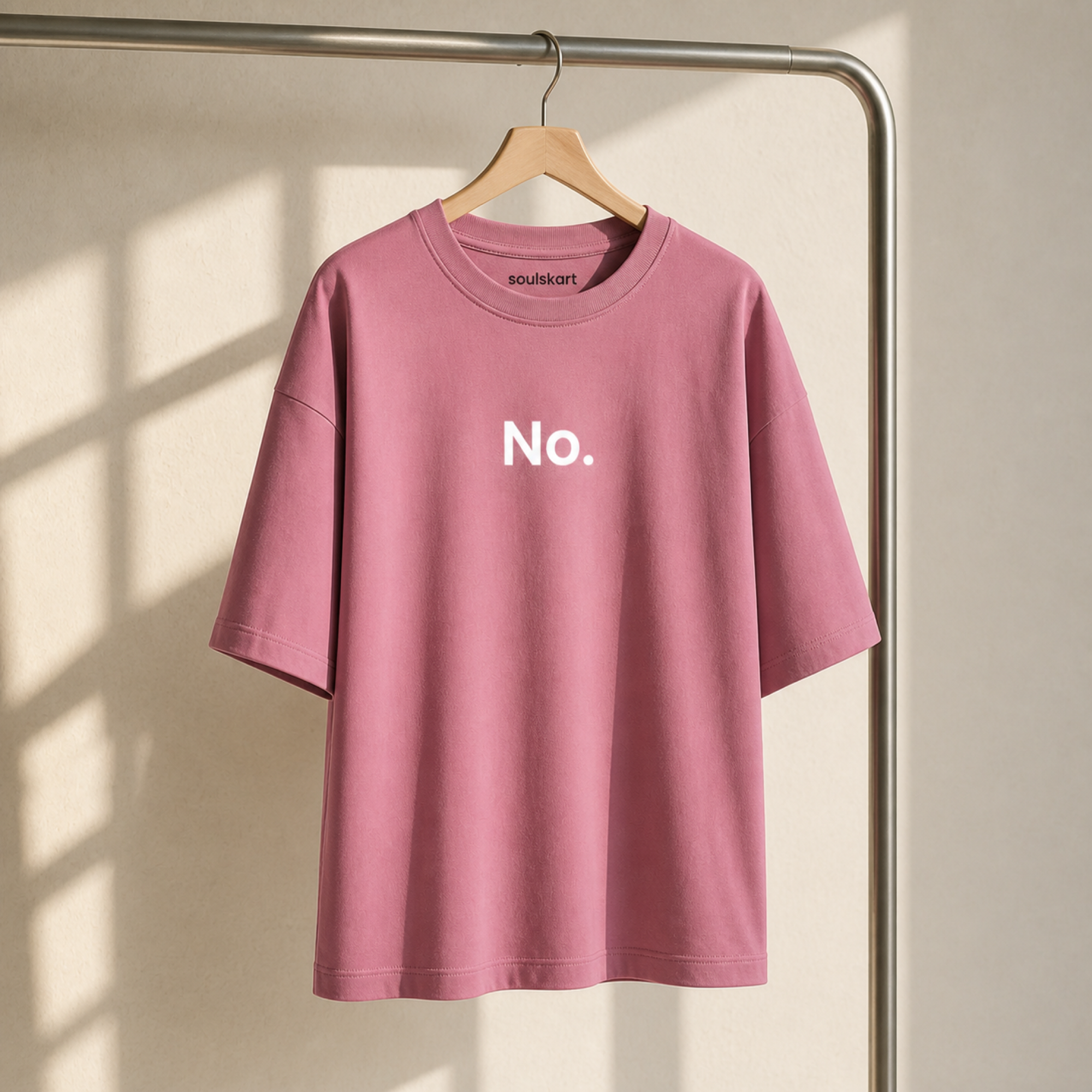 Sarcastic "No" Oversized Slouch Tee
