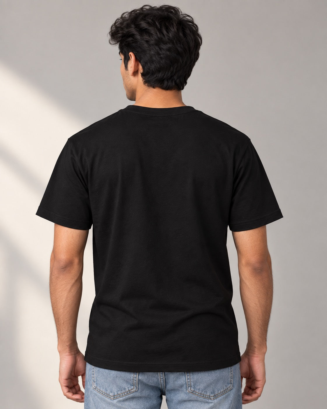 Save Water Drink Beer T-Shirt, on-model plain back