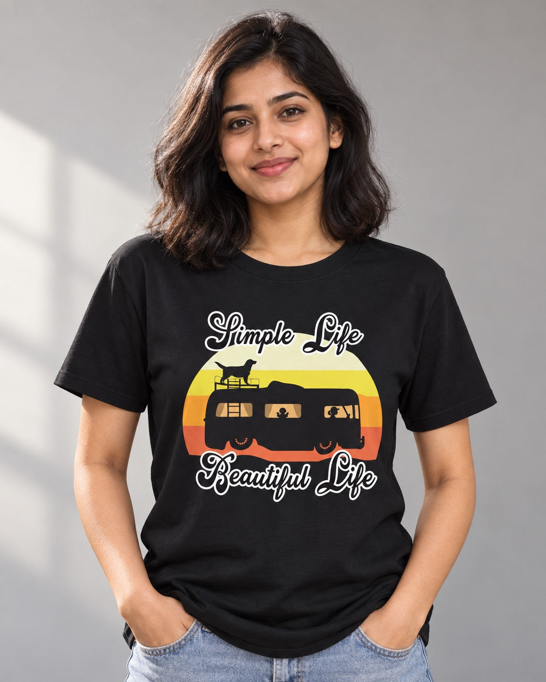 Simple Life Unisex T-Shirt, on-model front