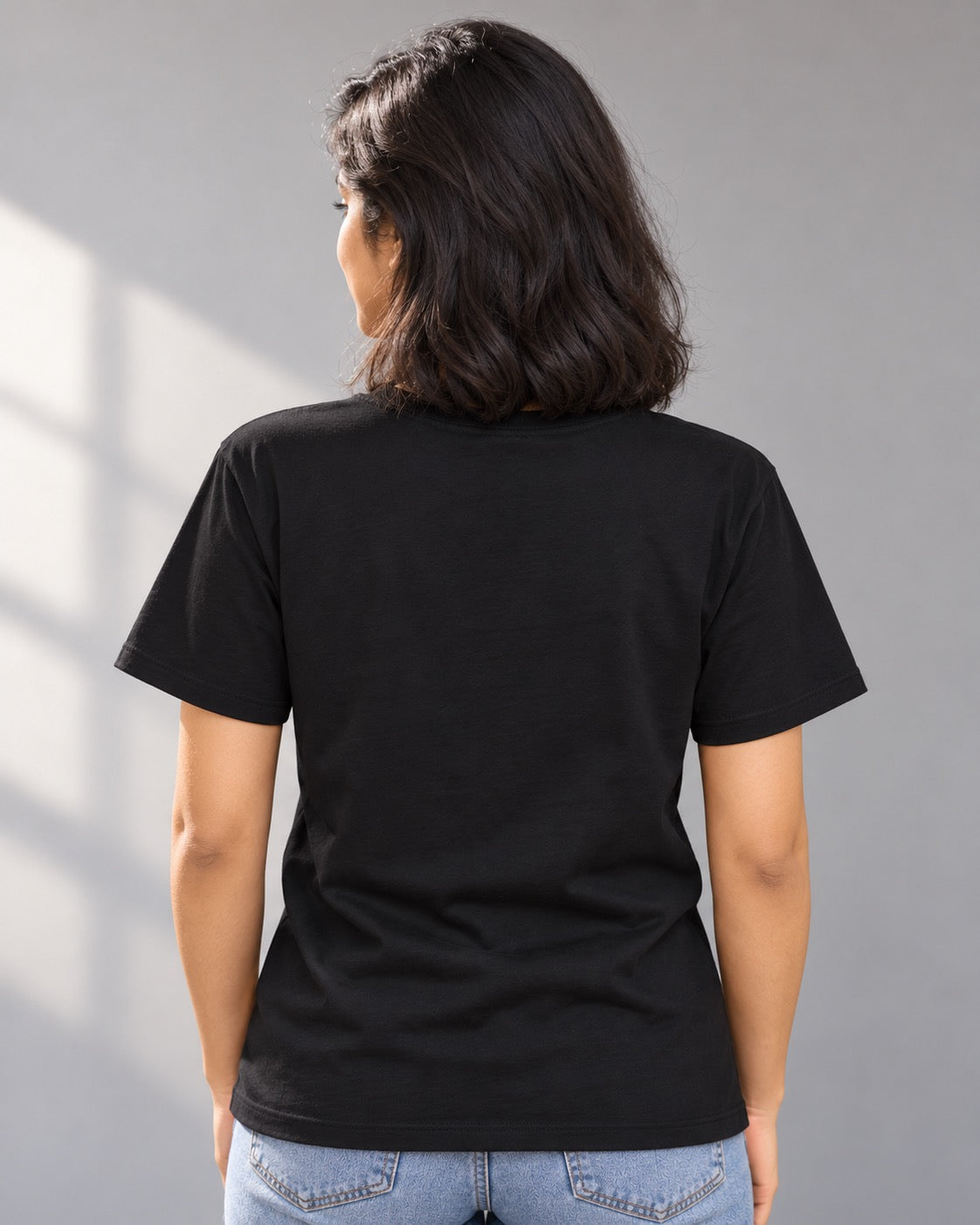 Simple Life Unisex T-Shirt, on-model plain back
