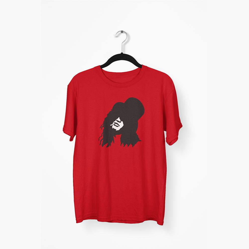 Slash Top Hat Silhouette Tee — Brown Print — main product image