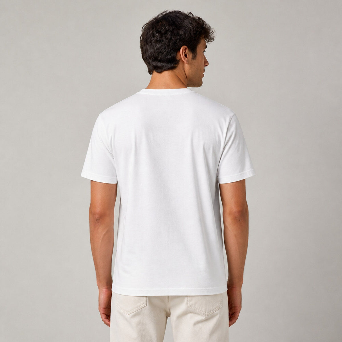 Slice, Slice Baby! Pizza Print T-Shirt — worn on model, back