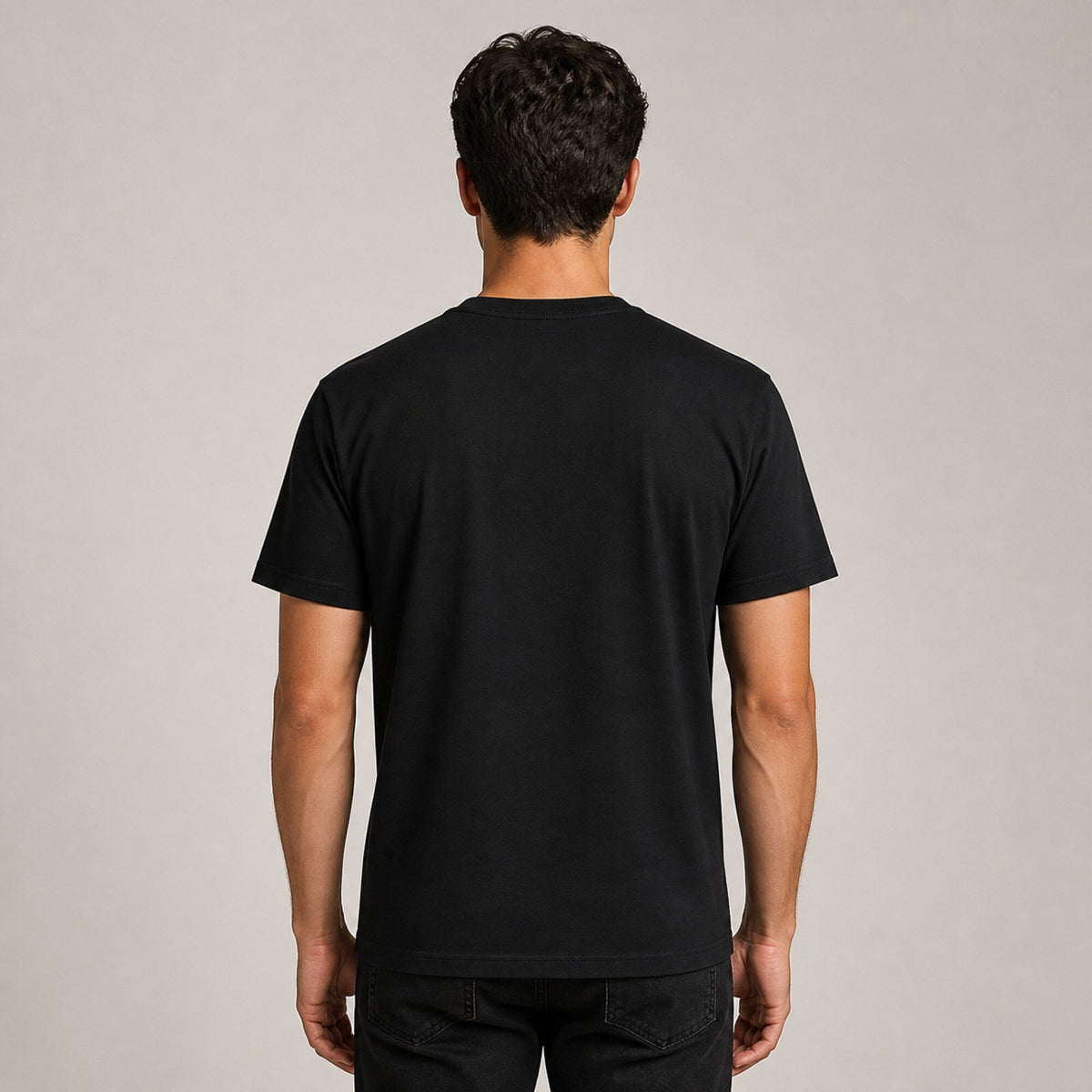 Smile Value Boost Unisex Streetwear T-Shirt — worn on model, back