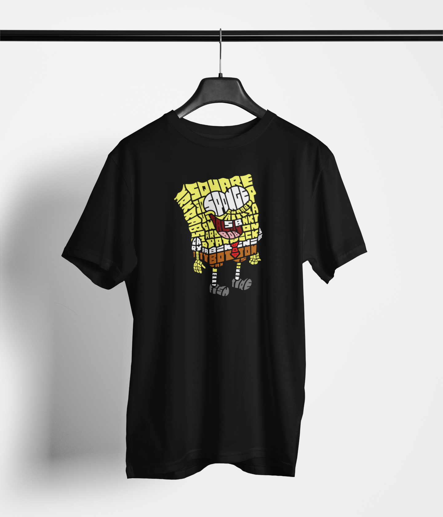 Sponge Bob Square Pants Splash Typography Unisex T-Shirt — main product image