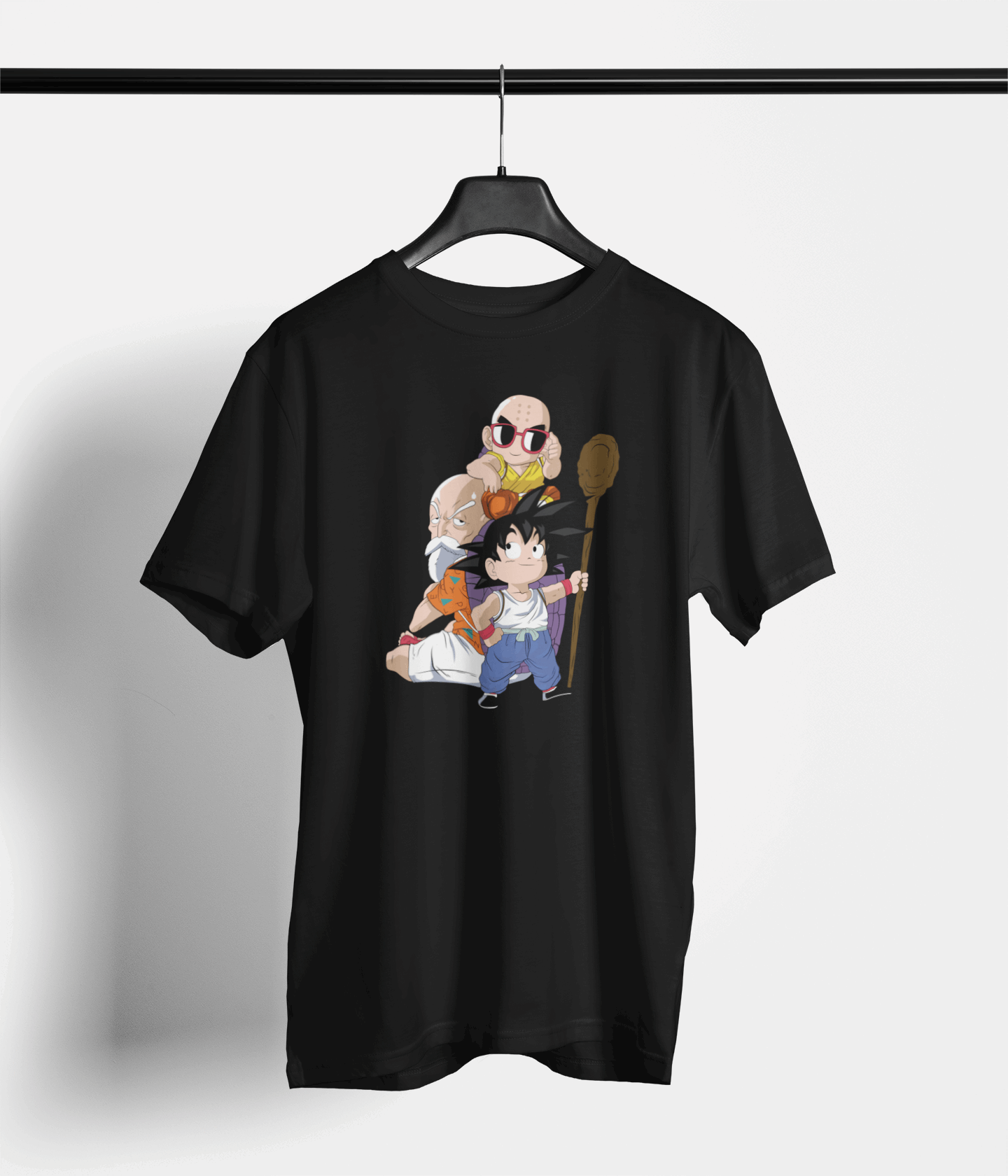 "Epic Trio Adventure" Unisex T-Shirt with Goku, Krillin, and Master Roshi Print