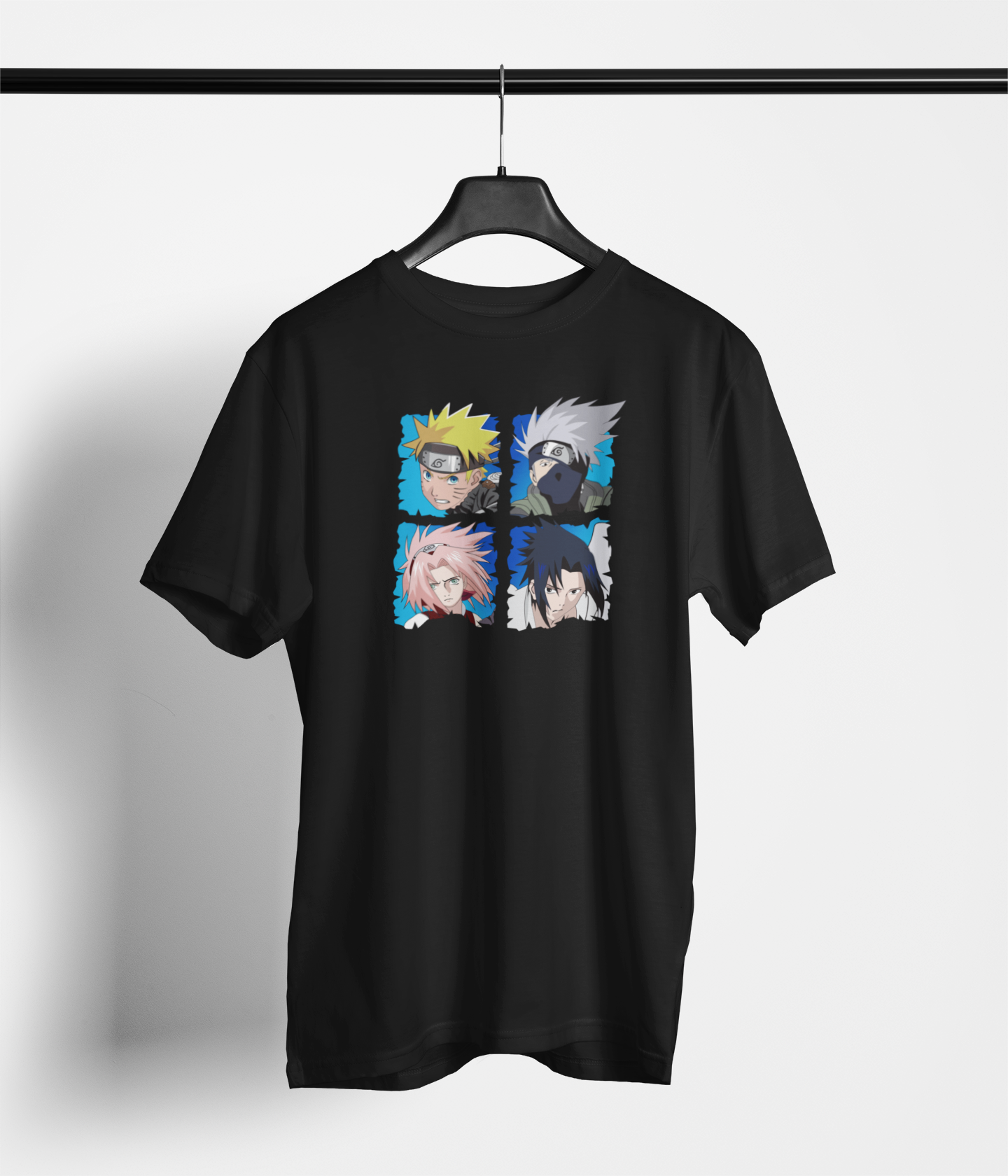 Naruto Shippuden Squad Goals T-Shirt: Unleash Your Inner Ninja with Naruto, Sakura, Kakashi & Sasuke - Eco-Friendly Anime Magic