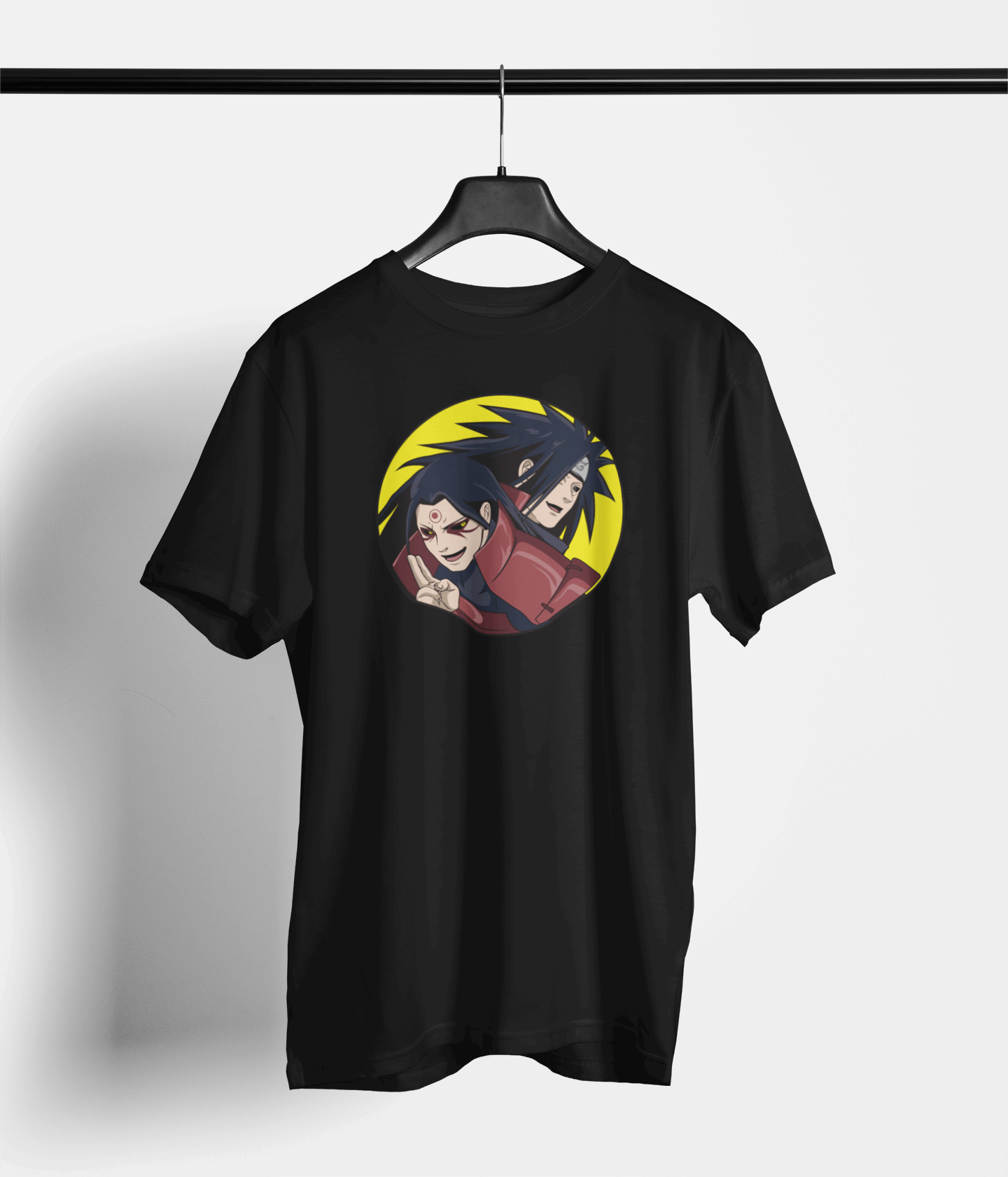 Epic Showdown Tee: Hashirama Senju vs. Madara Uchiha - Ultimate Naruto Fan T-Shirt