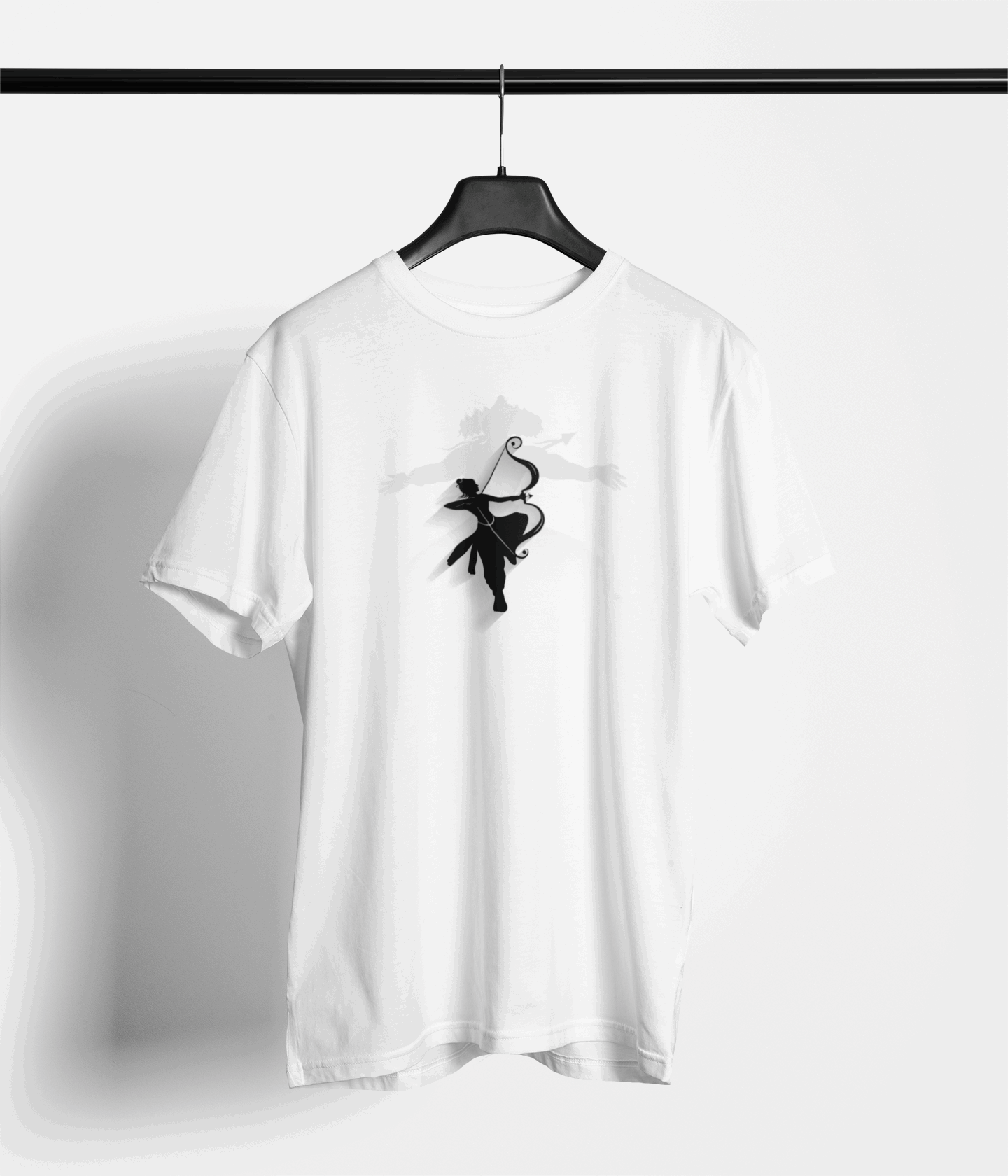 Divine Silhouette: Lord Rama & Ravana Printed Unisex T-Shirt