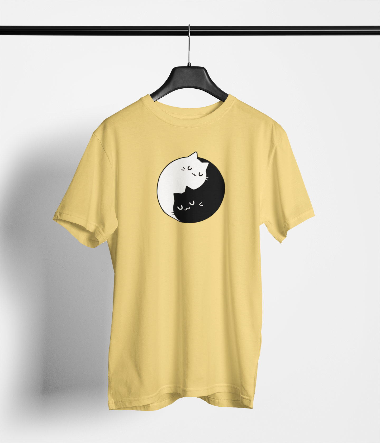 Yin Yang Cats Unisex Printed T-Shirt