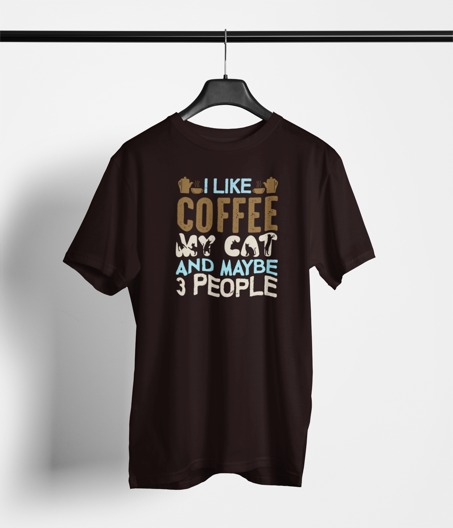 Coffee, Cats, and Introverts T-Shirt - Main Product Image
