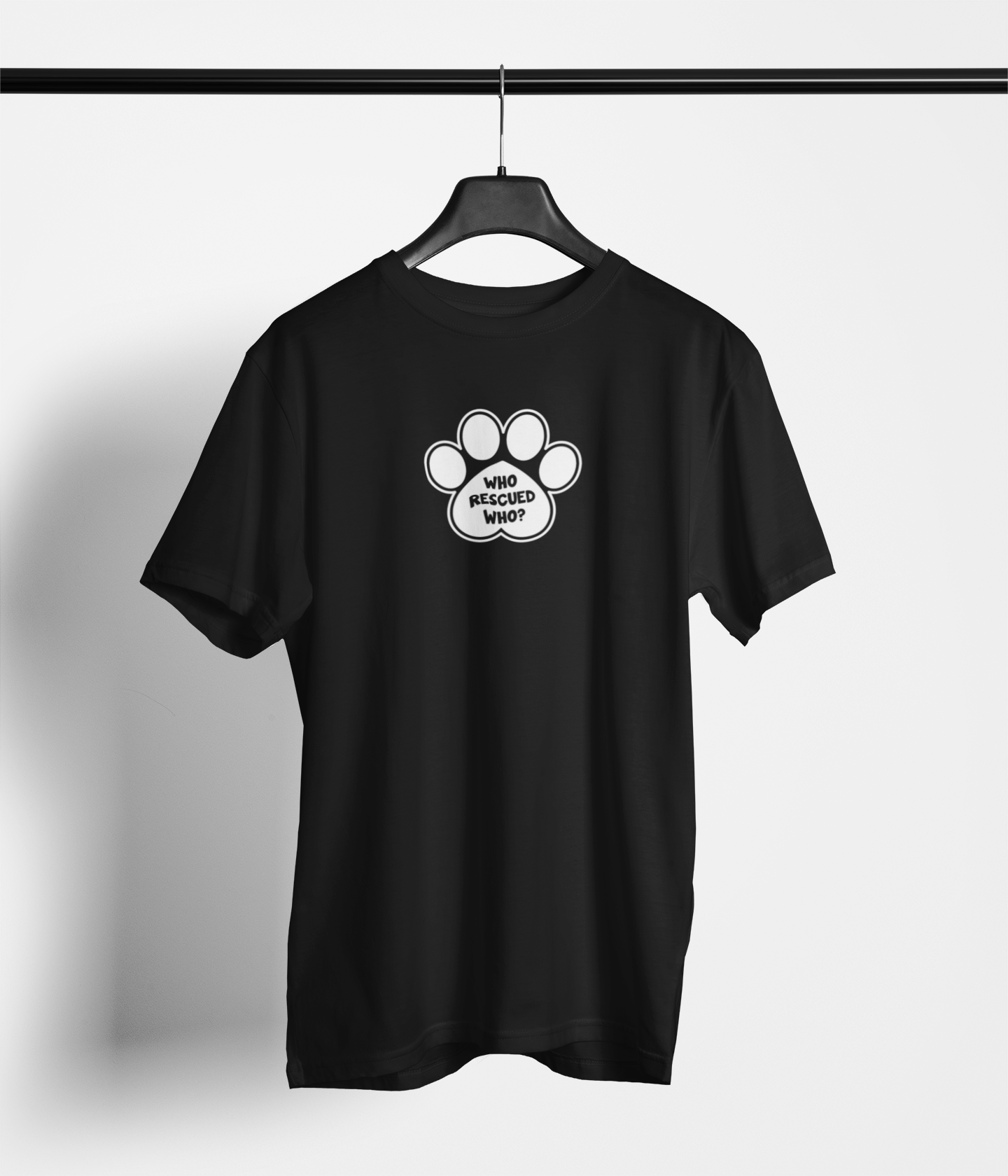 Who Rescued Who? Unisex Printed T-Shirt