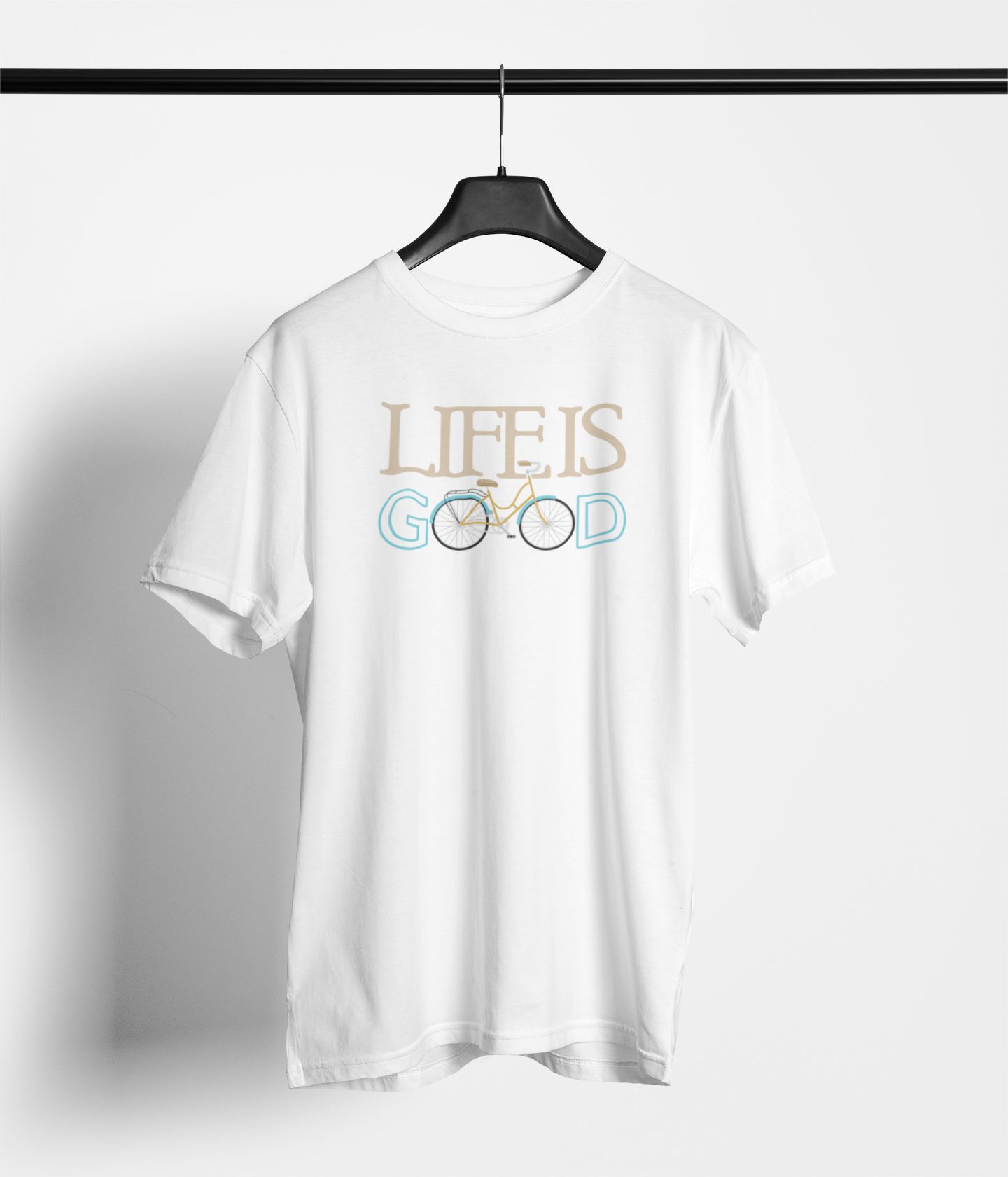 Life is Good Cycling Unisex Printed T-Shirt - Main Product Image