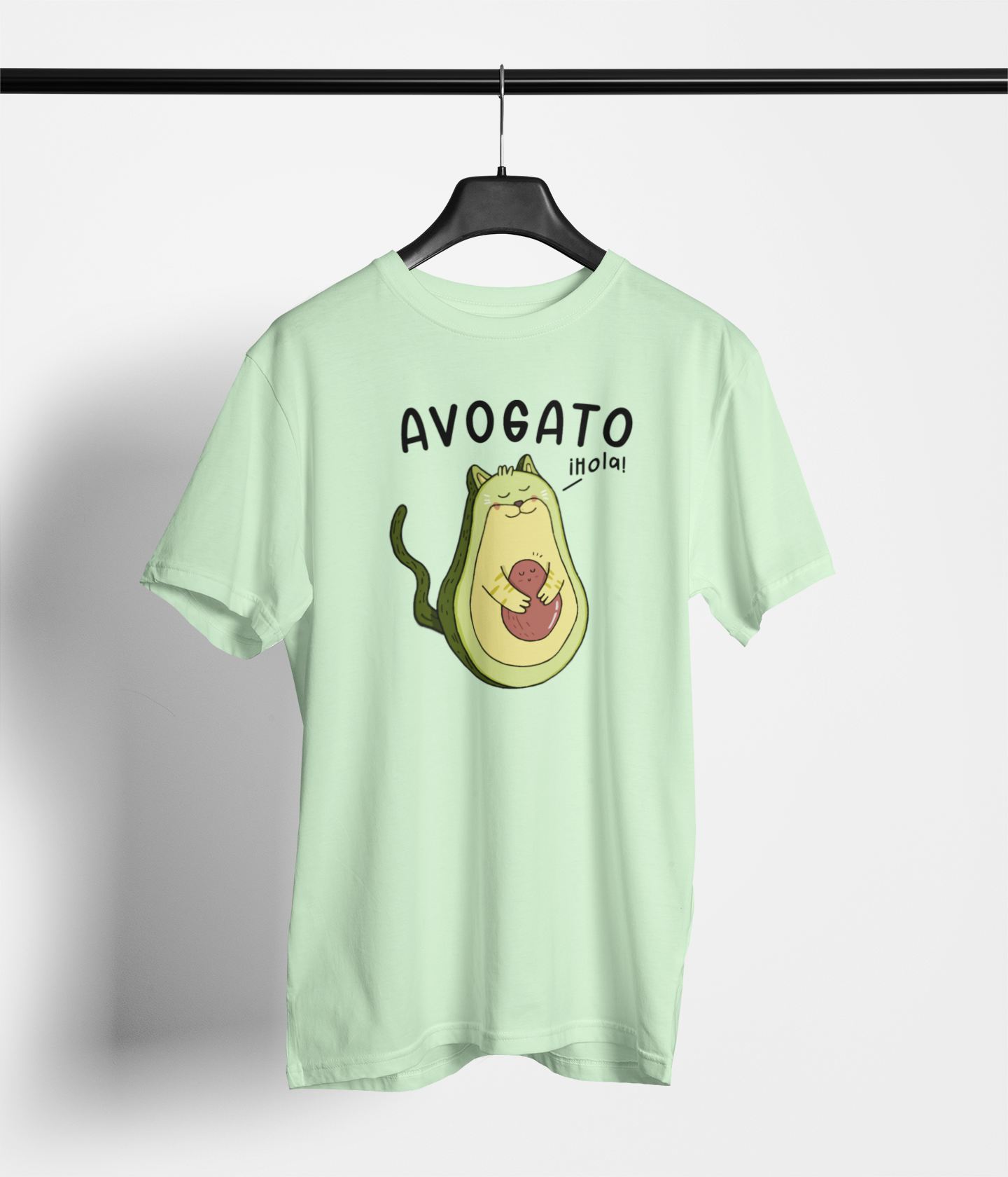 Avogato Cat Unisex Printed T-Shirt - Main Product Image