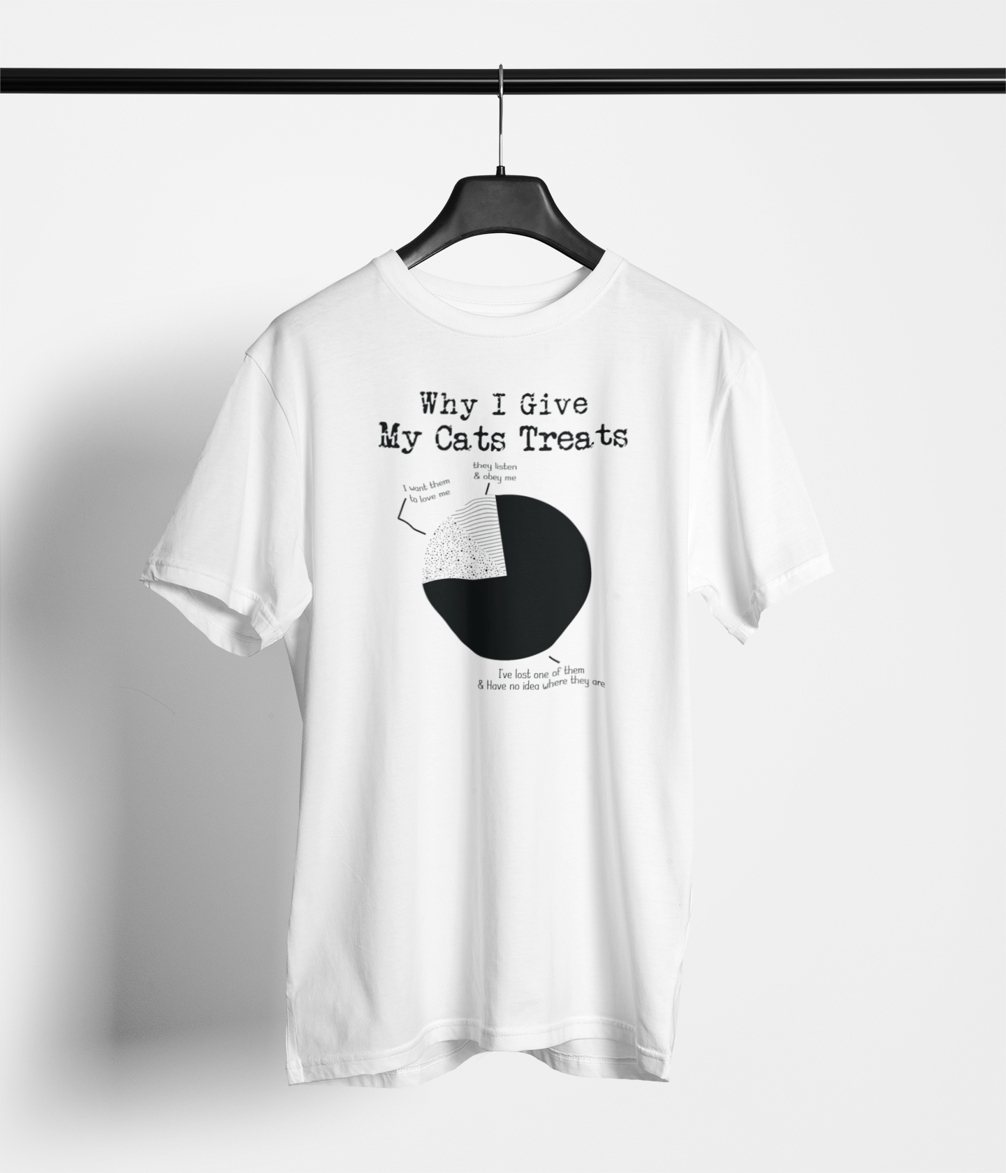 “Why I Give My Cats Treats” Unisex Printed T-Shirt