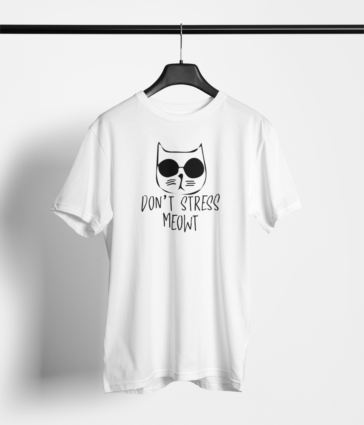 “Don’t Stress Meowt” Unisex Cotton T-Shirt