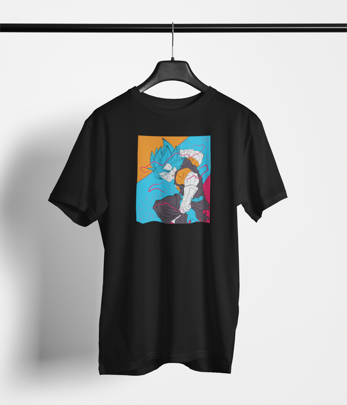 Super Saiyan Blue Gogeta Fusion Power T-Shirt — main product image