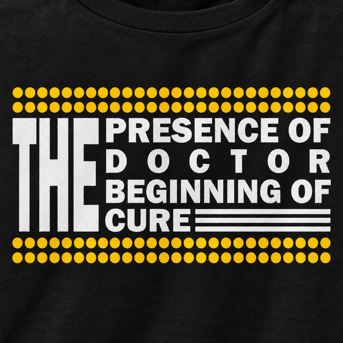 The Doctor Is In T-Shirt, cotton print close-up