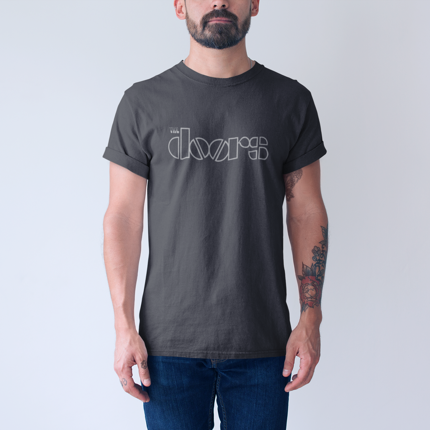 The Doors Outline Logo Tee — Black — product photo 2