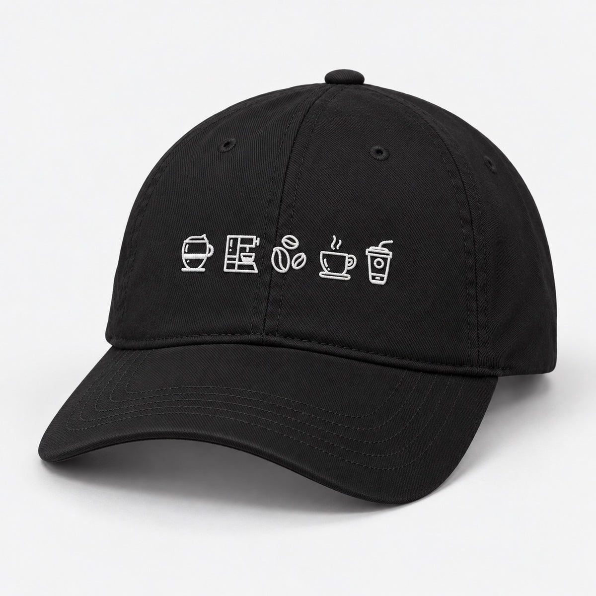 The OG Curve – Embroidered Coffee Classic Cap, three-quarter cap product view