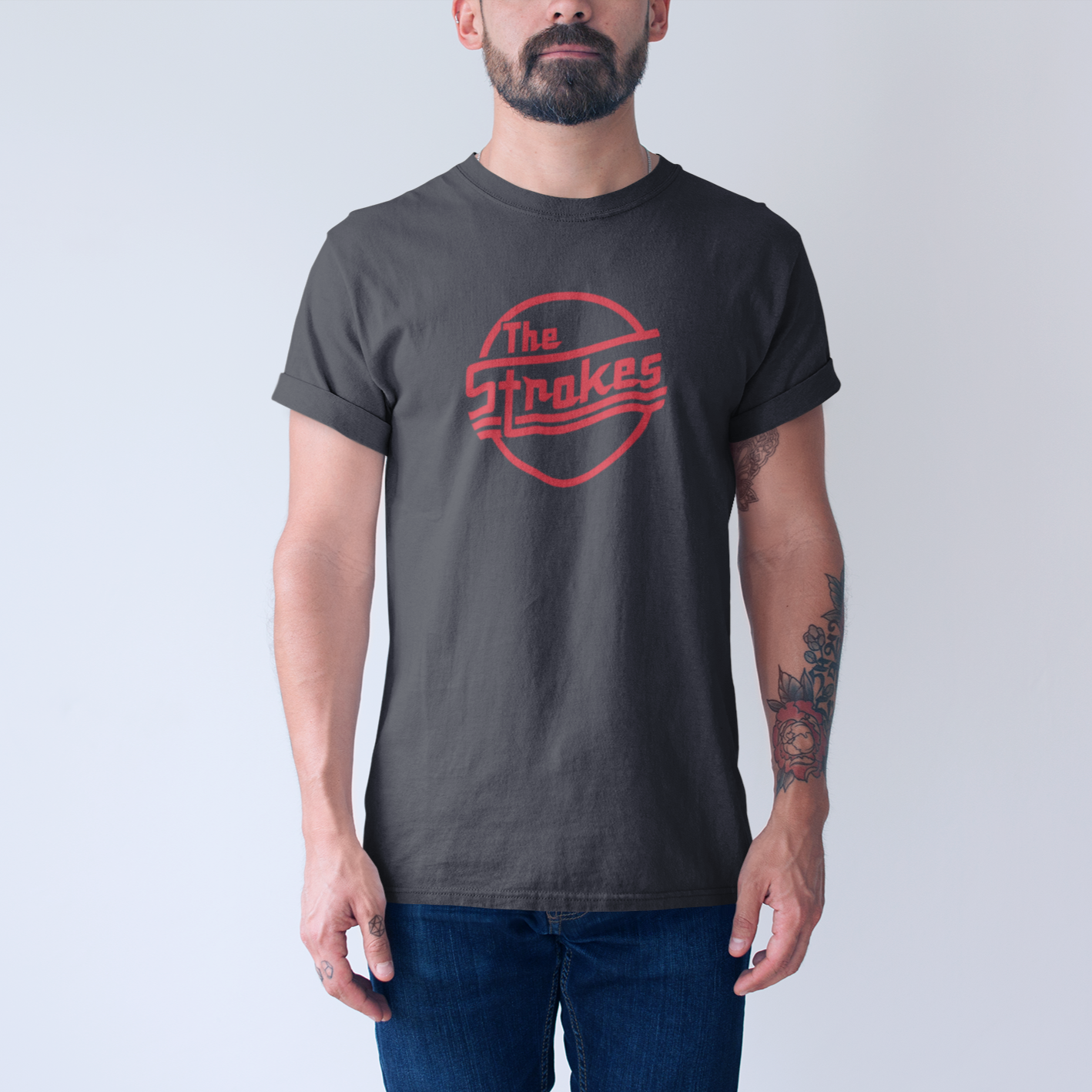 The Strokes Circle Logo Tee — Black — product photo 2