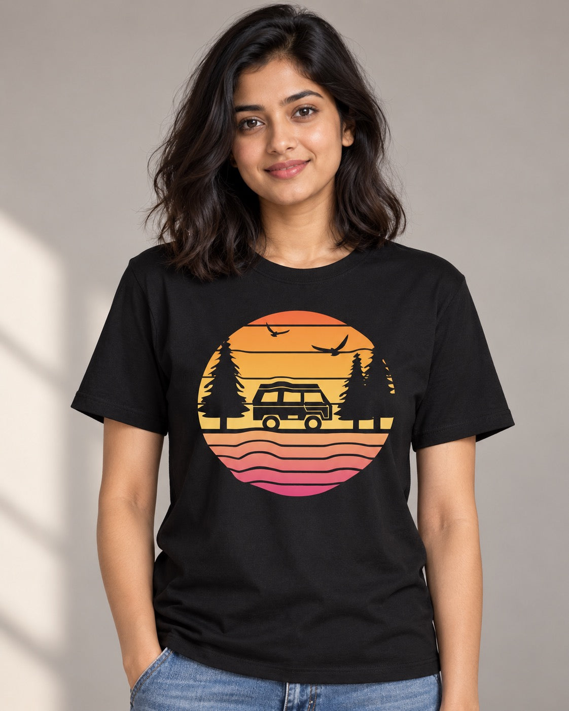Travelling Unisex T-Shirt, on-model front