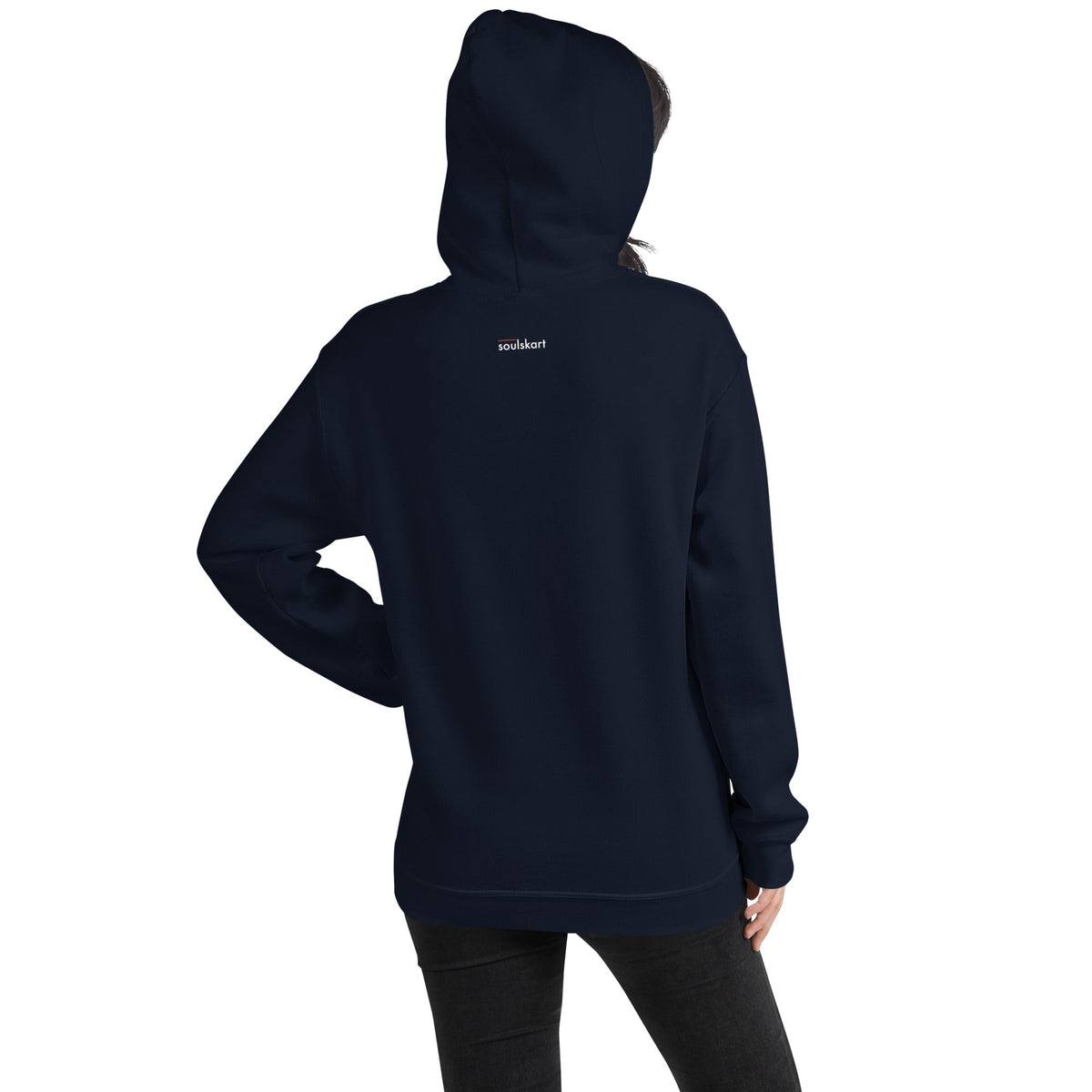 Radiohead Modified Bear Hoodie — Navy — detail shot