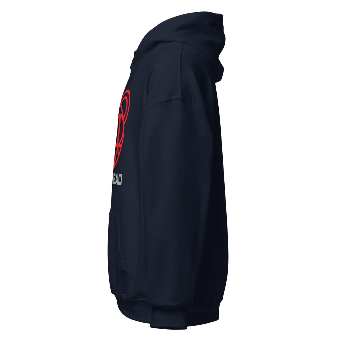 Radiohead Modified Bear Hoodie — Navy — side view