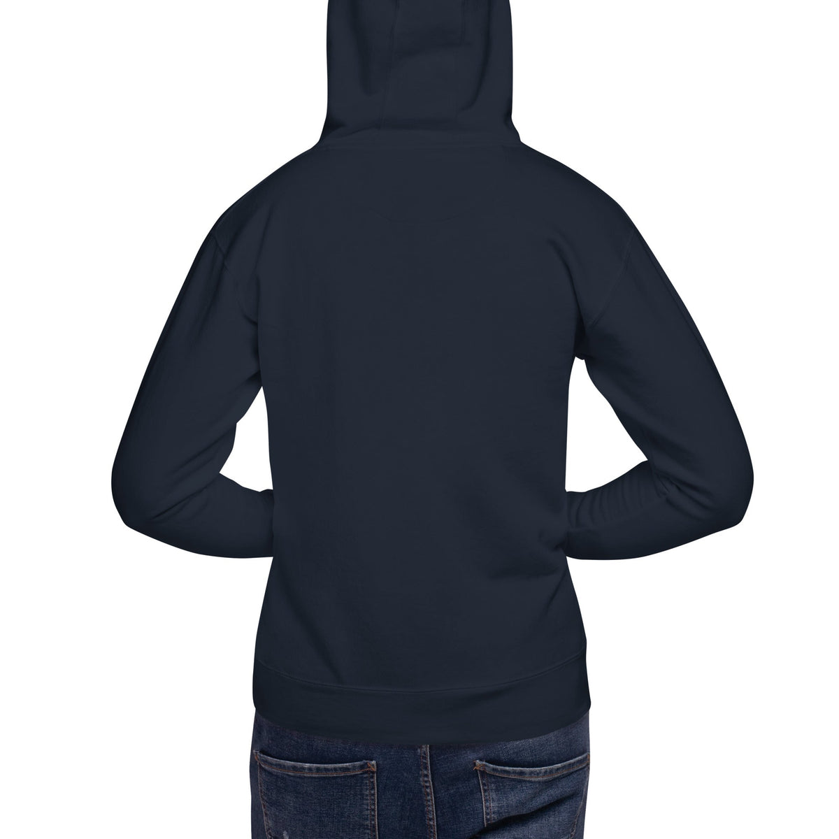 Queen Royal Crest Hoodie — Navy — back view