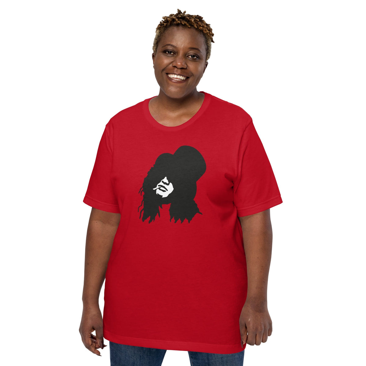 Slash Top Hat Silhouette Tee — Black Print — main product image