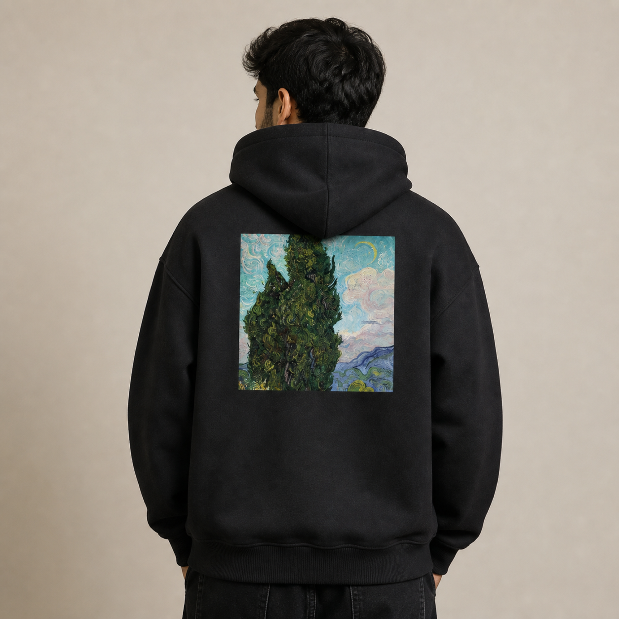 Vincent van Gogh Cypresses Hoodie