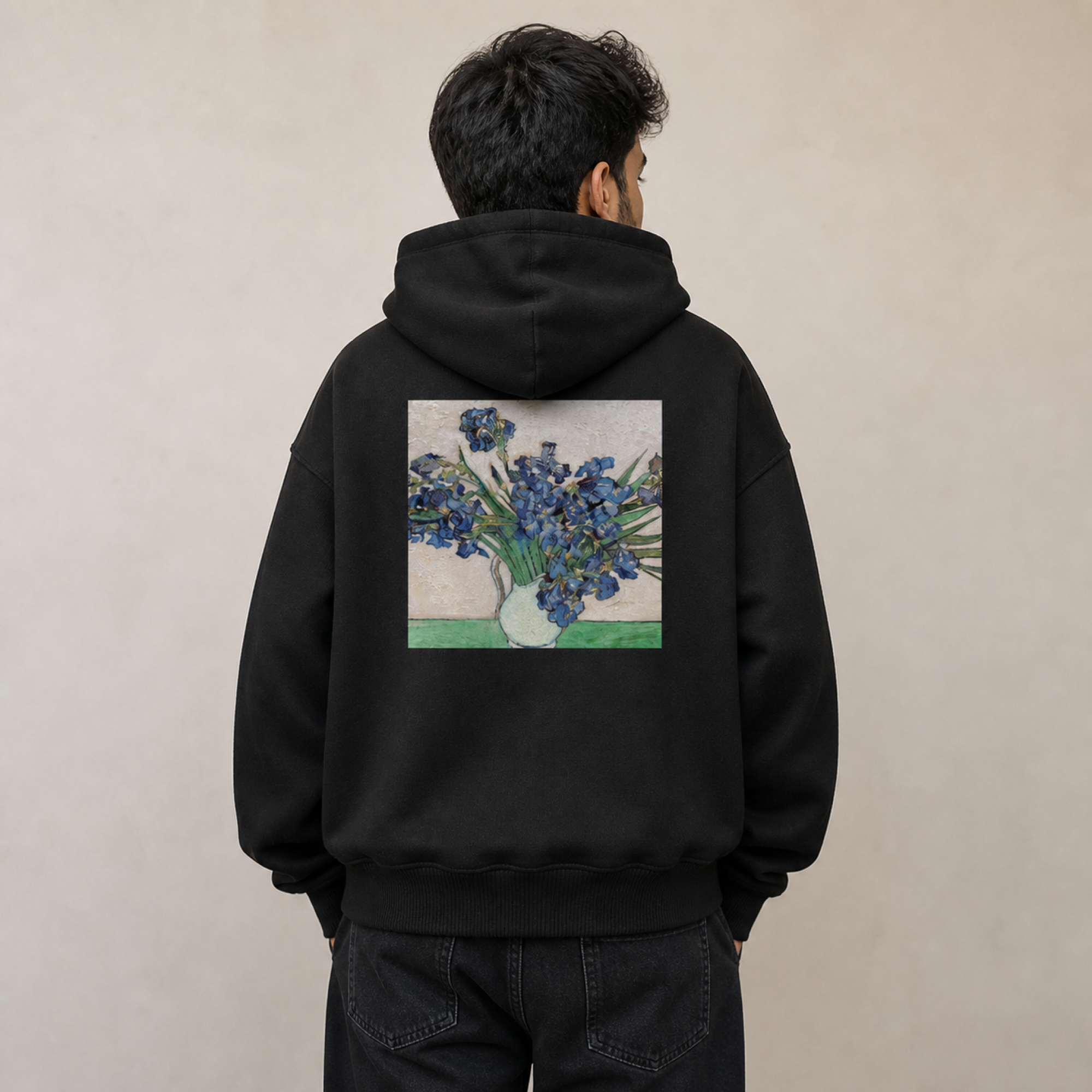 Van Gogh Irises in a Vase Hoodie