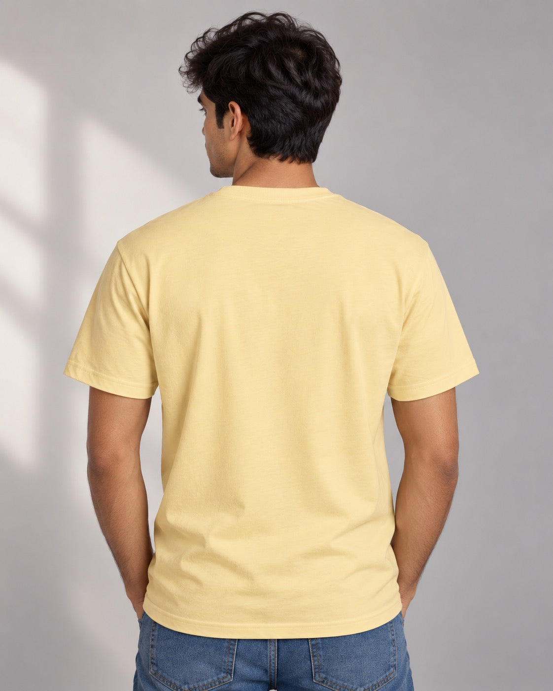 Wanderlust Unisex Travel T-Shirt, on-model plain back