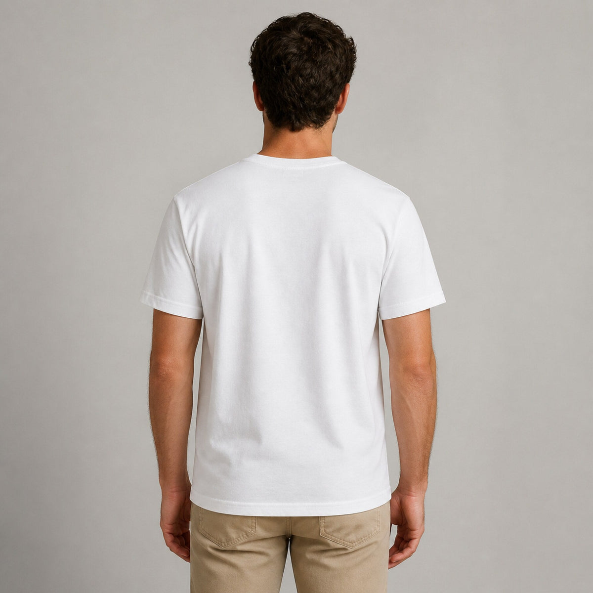 We Can Be Heroes Unisex Streetwear T-Shirt — worn on model, back