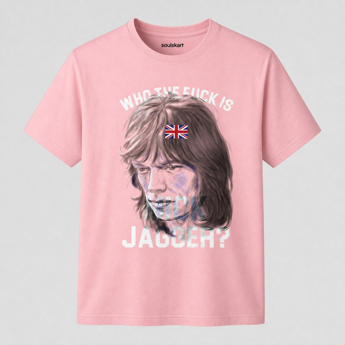 "Who the F*ck is Mick Jagger?" Tee — front view