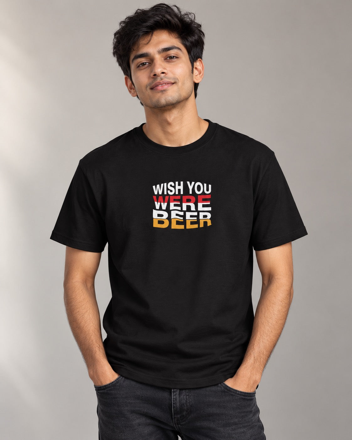 Wish You Were Beer T-Shirt, on-model front