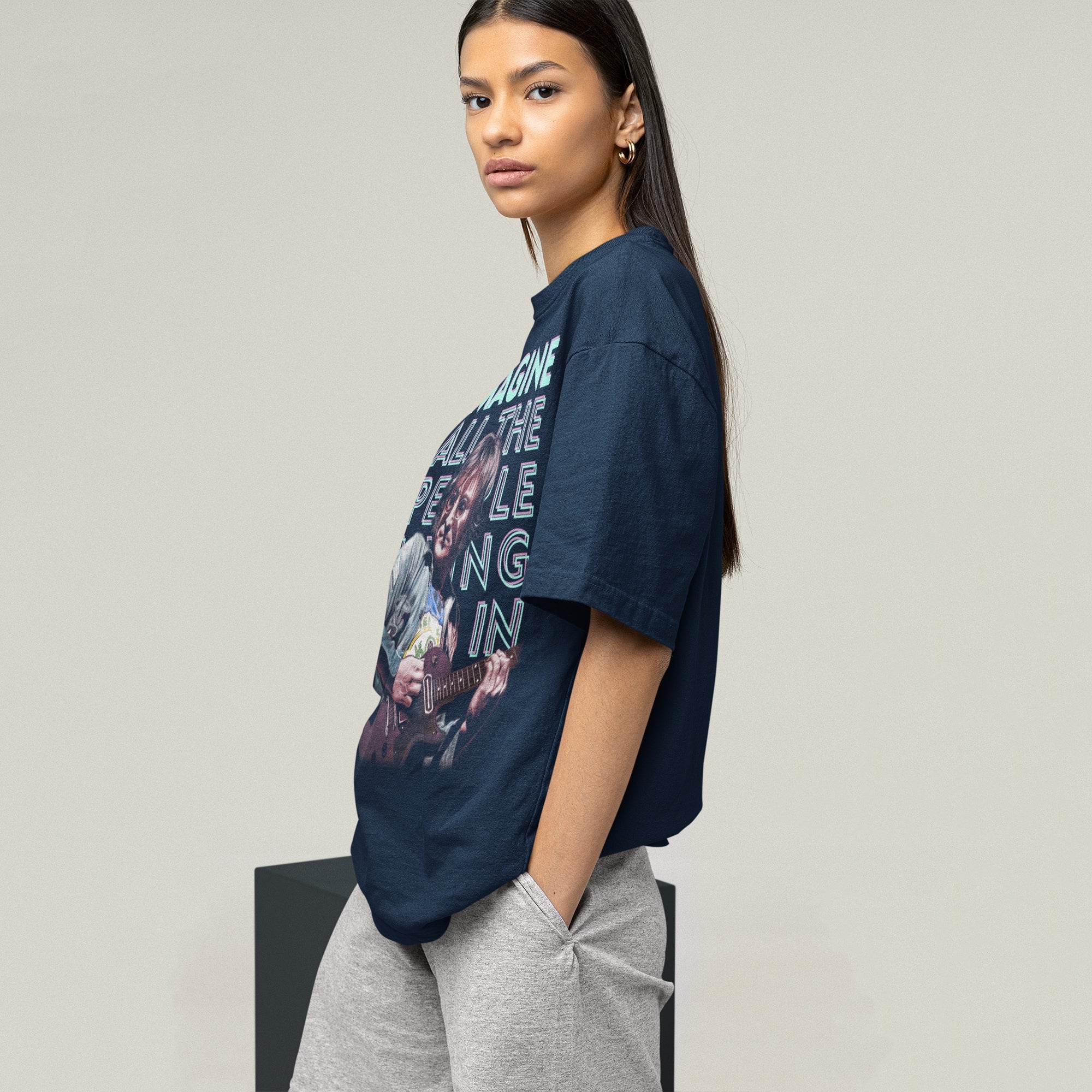 The Beatles Imagine Oversized T-Shirt - Soulskart