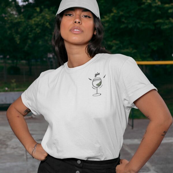 “Gin & Tonic State of Mind” Embroidered Tee - Image 3